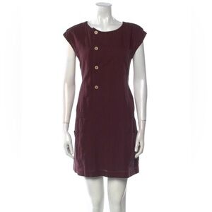 A.P.C. Striped Burgundy Shift Dress